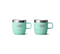 YETI Rambler 6 oz Stackable Mug, Stainless Steel, Vacuum Insulated Espresso/Coffee Mug, 2 Pack, Seafoam
