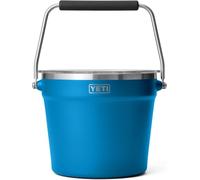 YETI Rambler 7.6L Beverage & Ice Bucket with Lid, Big Wave Blue | Double-Wall Insulated Ice Bucket with Heavy-Duty Handle for Bottles, Cans & Outdoor Entertaining