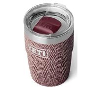 YETI Rambler 8 oz (236 ml) Stackable Cup, Riverhead Red | Stainless Steel Coffee Cup with Durasip Ceramic Lining, Insulated Coffee Tumbler with MagSlider Lid (Not Leakproof)