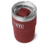 YETI Rambler 8 oz (236 ml) Stackable Cup with Durasip Ceramic Lining, Stainless Steel Vacuum Insulated Coffee Cup with Removable Magslider Lid, Stag Red