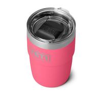 YETI Rambler 8 oz (236 ml) Stackable Cup with Durasip Ceramic Lining, Stainless Steel Vacuum Insulated Coffee Cup with Removable Magslider Lid, Tropical Pink