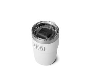 YETI Rambler 8 oz (236 ml) Stackable Cup with Removable Magslider Lid, Stainless Steel Vacuum Insulated Coffee Cup, White