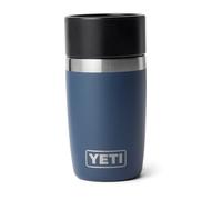 YETI Rambler 8 oz (236 ml) Travel Bottle (Navy) - Drinks Bottle & Coffee Flask for Hot Drinks with Leakproof Commuter Cap - Backpack-Friendly Insulated Coffee Cup - 5 Year Warranty