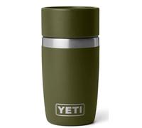 YETI Rambler 8 oz (237 ml) Travel Bottle with 100% Leakproof Hotshot Commuter Cap, Vacuum Insulated Stainless Steel Coffee Flask for Travel & Commute, Olive/King Crab Orange