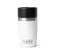 YETI Rambler 8 oz (237 ml) Travel Bottle with 100% Leakproof Hotshot Commuter Cap, Vacuum Insulated Stainless Steel Coffee Flask for Travel & Commute, White