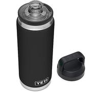 YETI Rambler Bottle Chug, Vaccum Insulated Stainless Steel Bottle with Chug Cap, Black, 26 oz (760 ml)