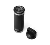 YETI Rambler Bottle Chug, Vaccum Insulated Stainless Steel Bottle with Leakproof Chug Cap, Black, 18 oz (532 ml)