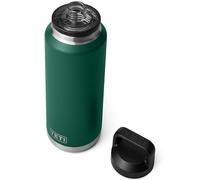YETI Rambler Bottle Chug, Vaccum Insulated Stainless Steel Bottle with Leakproof Chug Cap, Black Forest Green, 46 oz (1.4 L)