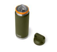 YETI Rambler Bottle Chug, Vaccum Insulated Stainless Steel Bottle with Leakproof Chug Cap, Olive/King Crab Orange, 26 oz (769 ml)
