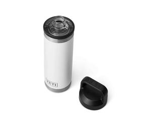 YETI Rambler Bottle Chug, Vaccum Insulated Stainless Steel Bottle with Leakproof Chug Cap, White, 18 oz (532 ml)