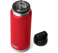 YETI Rambler Bottle Chug, Vacuum Insulated Stainless Steel Bottle with Leakproof Chug Cap, Rescue Red, 36 oz (1 L)