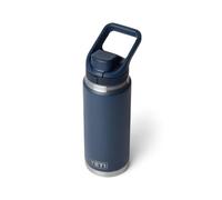 YETI Rambler Bottle Flip Chug, Vaccum Insulated Stainless Steel Bottle with Flip Chug Cap, Navy, 26 oz (769 ml)