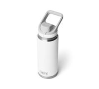 YETI Rambler Bottle Flip Chug, Vaccum Insulated Stainless Steel Bottle with Flip Chug Cap, White, 26 oz (769 ml)
