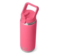 YETI Rambler C Straw Bottle, Stainless Steel Vacuum Insulated Bottle with Leakproof Straw Cap, 26oz (Tropical Pink)