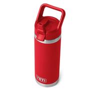 YETI Rambler C Straw Bottle, Stainless Steel Vacuum Insulated Bottle with Leakproof Straw Cap, Rescue Red, 18oz (532ml)