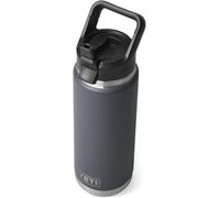 YETI Rambler C Straw Bottle, Stainless Steel Vacuum Insulated Bottle with Straw Cap, Charcoal, 18 oz (532 ml)
