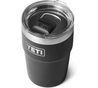 YETI Rambler Cup, Vacuum Insulated Stainless Steel Stackable Cup with Magslider Lid, Black, 16 oz (475 ml)