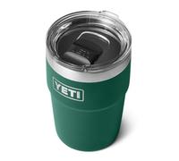 YETI Rambler Cup, Vacuum Insulated Stainless Steel Stackable Cup with Magslider Lid, Black Forest Green, 16 oz (473 ml)