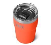 YETI Rambler Cup, Vacuum Insulated Stainless Steel Stackable Cup with Magslider Lid, Papaya, 16 oz (473 ml)