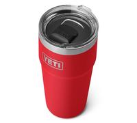 YETI Rambler Cup, Vacuum Insulated Stainless Steel Stackable Cup with Magslider Lid, Rescue Red, 20 oz (591 ml)