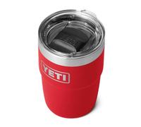 YETI Rambler Cup, Vacuum Insulated Stainless Steel Stackable Cup with Magslider Lid, Rescue Red, 8 oz (236 ml)