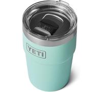YETI Rambler Cup, Vacuum Insulated Stainless Steel Stackable Cup with Magslider Lid, Seafoam, 16 oz (473 ml)