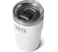 YETI Rambler Cup, Vacuum Insulated Stainless Steel Stackable Cup with Magslider Lid, White, 16 oz (473 ml)