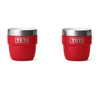 YETI Rambler Espresso Cup, Rescue Red, 2 Pack 4 oz (118 ml) | Vacuum Insulated Stainless Steel Stackable Cup
