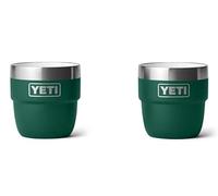 YETI Rambler Espresso Cup, Vacuum Insulated Stainless Steel Stackable Cup, Black Forest Green, 2 Pack 4 oz (118 ml)