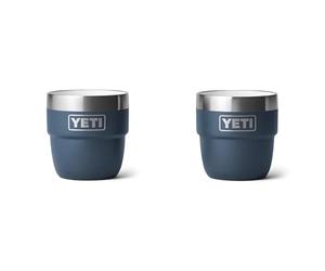 YETI Rambler Espresso Cup, Vacuum Insulated Stainless Steel Stackable Cup, Navy, 2 Pack 4 oz (118 ml)