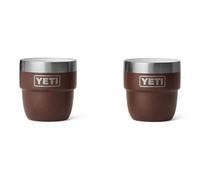 YETI Rambler Espresso Cup, Wetlands Brown, 2 Pack 4 oz (118 ml) | Vacuum Insulated Stainless Steel Stackable Cup