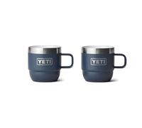 YETI Rambler Espresso Mug, Navy, 2 Pack 6 oz (177 ml) | Vacuum Insulated Stainless Steel Stackable Mug