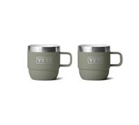 YETI Rambler Espresso Mug, Pampa Green, 2 Pack 6 oz (177 ml) | Vacuum Insulated Stainless Steel Stackable Mug