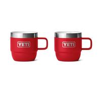 YETI Rambler Espresso Mug, Rescue Red, 2 Pack 6 oz (177 ml) | Vacuum Insulated Stainless Steel Stackable Mug
