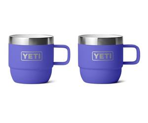 YETI Rambler Espresso Mug, Ultramarine Violet, 2 Pack 6 oz (177 ml) | Vacuum Insulated Stainless Steel Stackable Mug