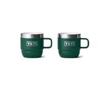 YETI Rambler Espresso Mug, Vacuum Insulated Stainless Steel Stackable Mug, Black Forest Green, 2 Pack 6 oz (177 ml)