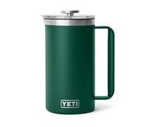 YETI Rambler French Press, Vacuum Insulated Stainless Steel Coffee Maker, Black Forest Green, 34 oz (1005 ml)