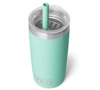 YETI Rambler Jr 10 oz Kids Tumbler with Straw Lid, Seafoam | Insulated Tumbler with Splash-Resistant Lid & Silicone Straw (295 ml), Car Seat Cup Holder Compatible & Dishwasher Safe