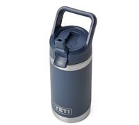 YETI Rambler Jr Kids Bottle, Vacuum Insulated Stainless Steel Bottle with Straw Cap, Navy, 12 oz (355 ml)
