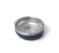 YETI Rambler Low Bowls, Vacuum Insulated, Stackable and Nestable Stainless Steel Bowl with Lid, 0.7 Quart, Navy
