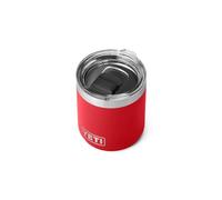 YETI Rambler Lowball, Vacuum Insulated Stainless Steel Stackable Lowball with MagSlider Lid, Rescue Red, 10 oz (296 ml)