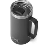 YETI Rambler Mug, Vacuum Insulated Stainless Steel Mug with Magslider Lid, Charcoal, 24 oz (709 ml)