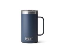 YETI Rambler Mug, Vacuum Insulated Stainless Steel Stackable Mug with Magslider Lid, Navy, 24 oz (710 ml)