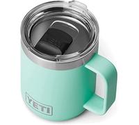 YETI Rambler Mug, Vacuum Insulated Stainless Steel Stackable Mug with Magslider Lid, Seafoam, 10 oz (295 ml)