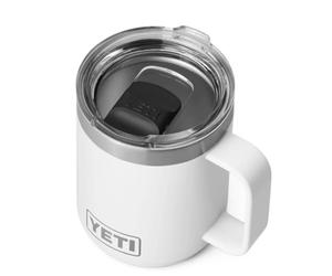 YETI Rambler Mug, Vacuum Insulated Stainless Steel Stackable Mug with Magslider Lid, White, 10 oz (295 ml)