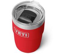 YETI Rambler Stackable Cup with Durasip Ceramic Lining, Vacuum Insulated, Stainless Steel Cup with Magslider Lid, Rescue Red, 8 oz (236 ml)