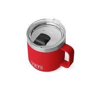 YETI Rambler Stackable Mug with Durasip Ceramic Lining, Vacuum Insulated Stainless Steel Mug with Magslider Lid, Rescue Red, 14 oz (414 ml)