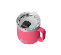 YETI Rambler Stackable Mug with Durasip Ceramic Lining, Vacuum Insulated Stainless Steel Mug with Magslider Lid, Tropical Pink, 14 oz (414 ml)
