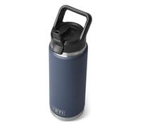 YETI Rambler Straw Bottle, Stainless Steel Vacuum Insulated Bottle with Straw Cap, Navy, 26 oz (769 ml)