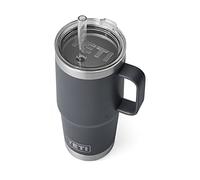 YETI Rambler Straw Mug, Stainless Steel Vacuum Insulated Mug with Straw Lid, Charcoal, 25 oz (739 ml)
